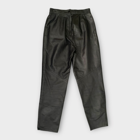 Vintage Danier 80s 90s Black Leather Pants - Picture 6 of 10